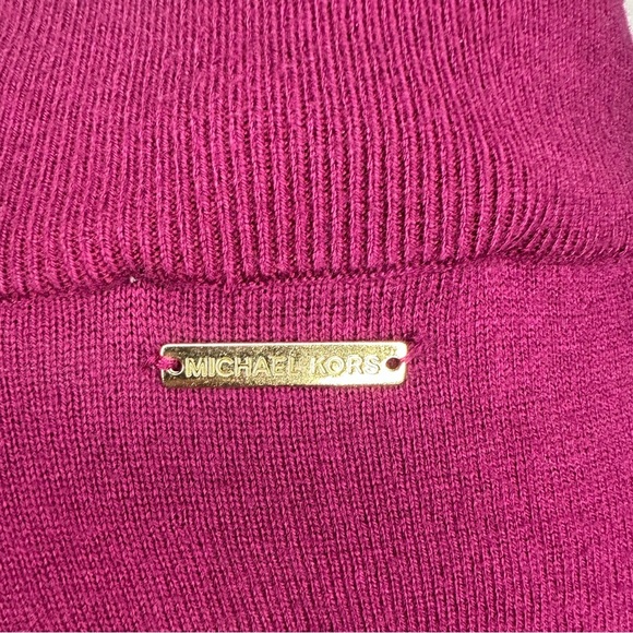 Michael Kors Magenta with Gold Accent sweater long sleeve new with tag - Picture 4 of 10